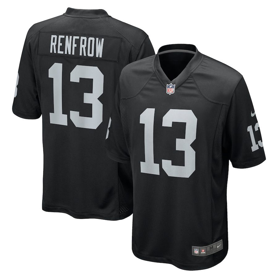 Men Oakland Raiders #13 Hunter Renfrow Nike Black Game NFL Jersey